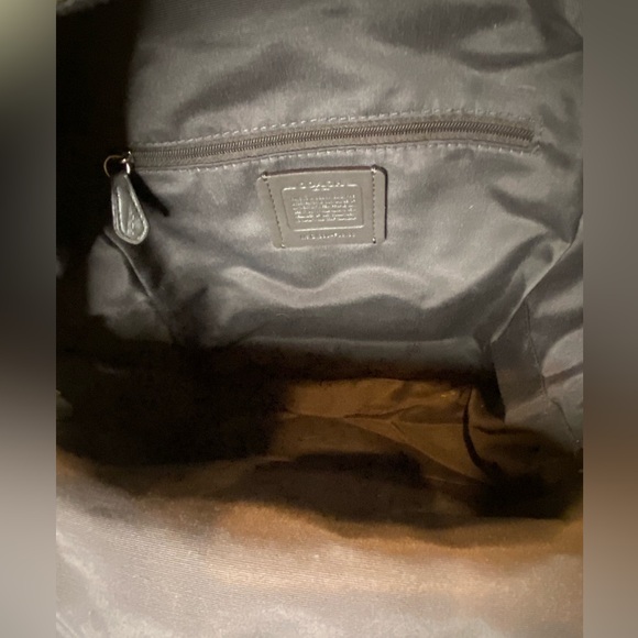 Coach Crome Metallic Taupe Backpack Pebbled Leather Excellent Condition - Picture 14 of 14